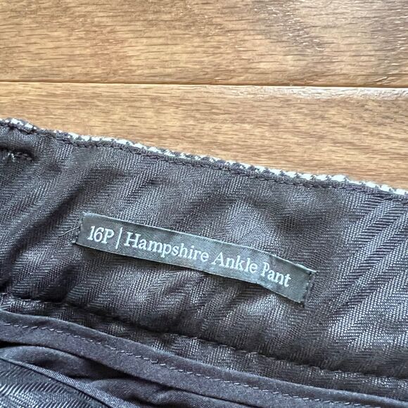 Talbots Hampshire Ankle Pants Size 16P Petite Houndstooth Black/White - Picture 4 of 9